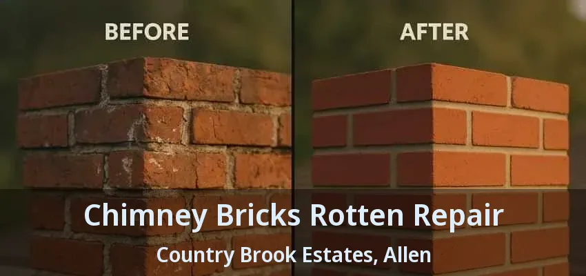 Chimney Bricks Rotten Repair Country Brook Estates, Allen - TX