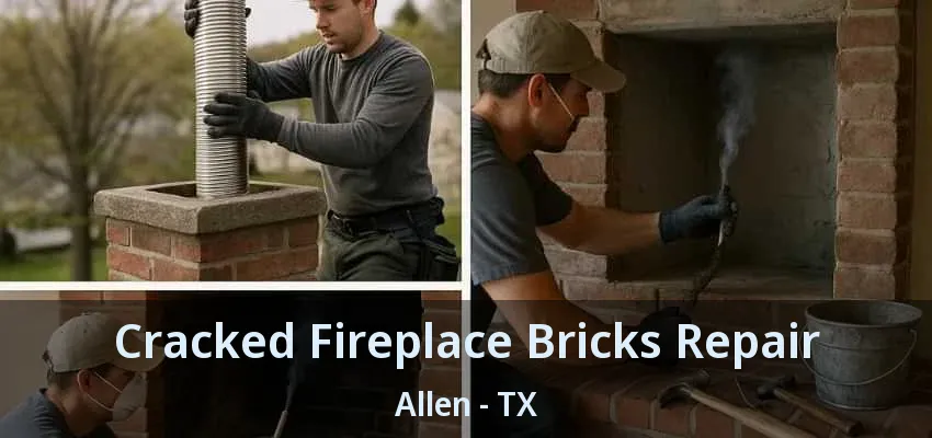 Cracked Fireplace Bricks Repair Allen - TX