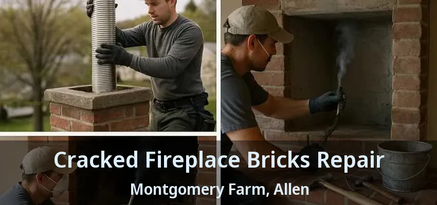 Cracked Fireplace Bricks Repair Montgomery Farm, Allen - TX