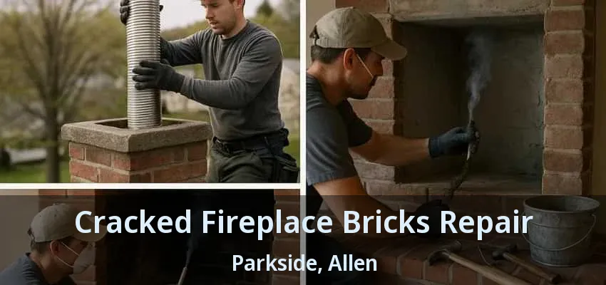 Cracked Fireplace Bricks Repair Parkside, Allen - TX