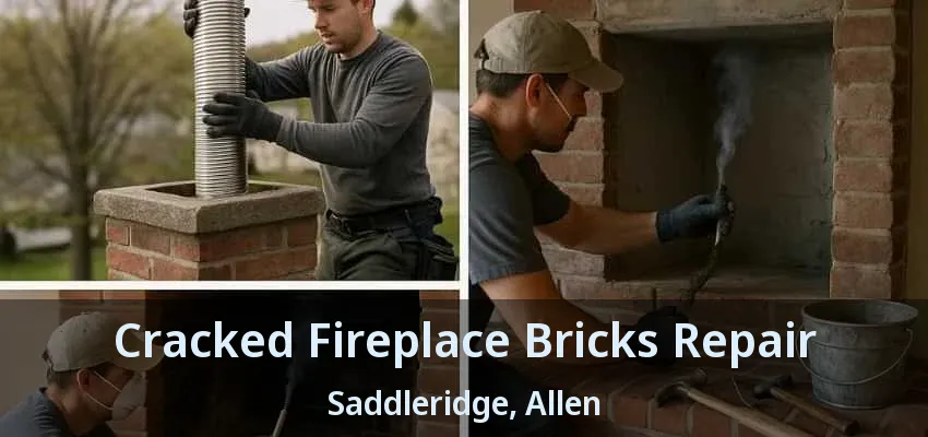 Cracked Fireplace Bricks Repair Saddleridge, Allen - TX