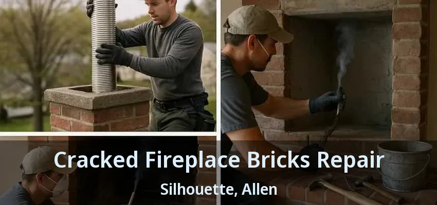 Cracked Fireplace Bricks Repair Silhouette, Allen - TX