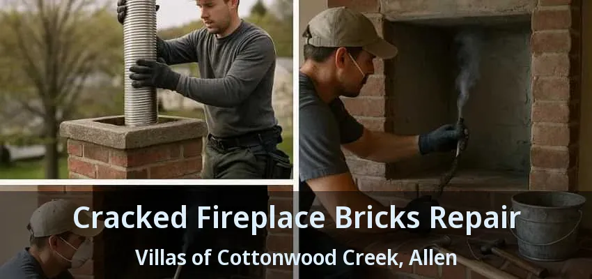 Cracked Fireplace Bricks Repair Villas of Cottonwood Creek, Allen - TX