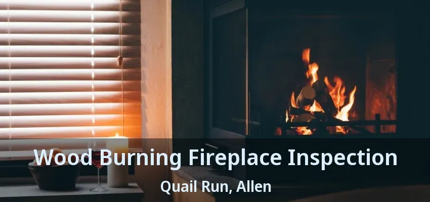 Wood Burning Fireplace Inspection Quail Run, Allen - TX
