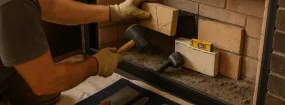 Cracked Fireplace Bricks Repair Allen North, Allen