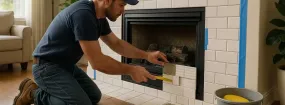Repairing Cracked Fireplace Tiles Greengate, Allen